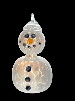 Snowman Hang_Sit Bauble_Sit View_Black Background